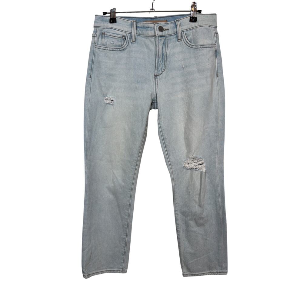 Joe's Jeans The Lara Women 27 Blue Cigarette Leg Mid Rise Distressed Cropped NWT